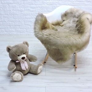 Sheepskin rug, area rug, shag rug, fur rug, large sheepskin, fur throw, leather rug, genuine sheepskin, farmhouse decor, chair cover, 332