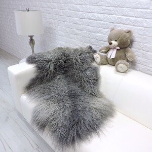 Real sheepskin rug, gotland sheepskin, area rug, shag rug, curly hair, giant sheepskin, fur throw, gotland leather rug, swedish sheepskin 52
