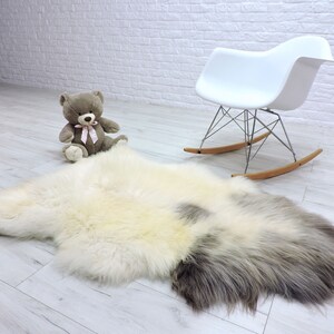 Sheepskin rug, area rug, shag rug, fur rug, giant sheepskin, fur throw, leather rug, genuine sheepskin, scandinavian decor, chair cover, 310