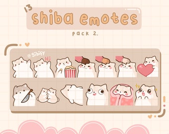 Shiba Emotes, cream, Twitch / Discord, premade, ready to use