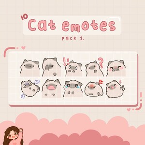 Cat Emotes, Twitch / Discord, premade, ready to use