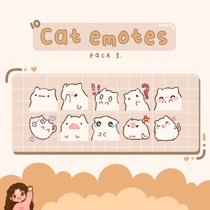 Cat Emotes, Twitch / Discord, premade, ready to use