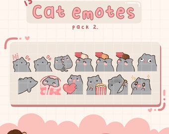 Cat Emotes, Twitch/Discord, vooraf gemaakt, klaar voor gebruik