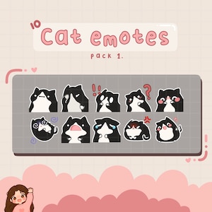 Cat Emotes, Twitch / Discord, premade, ready to use