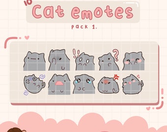 Cat Emotes, Twitch/Discord, vooraf gemaakt, klaar voor gebruik