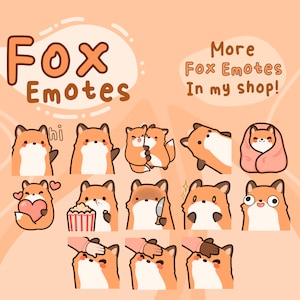 Fox Emotes, Twitch / Discord, premade, ready to use