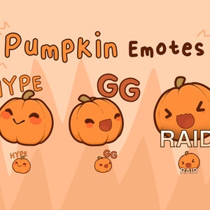 Pumpkin Emotes, Twitch / Discord, premade, ready to use