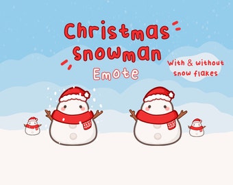 Christmas Snowman Emote, Twitch / Discord, premade, ready to use