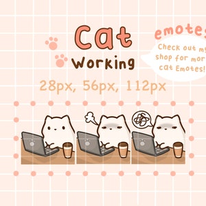 Working Cat Emotes, Twitch / Discord, premade, ready to use