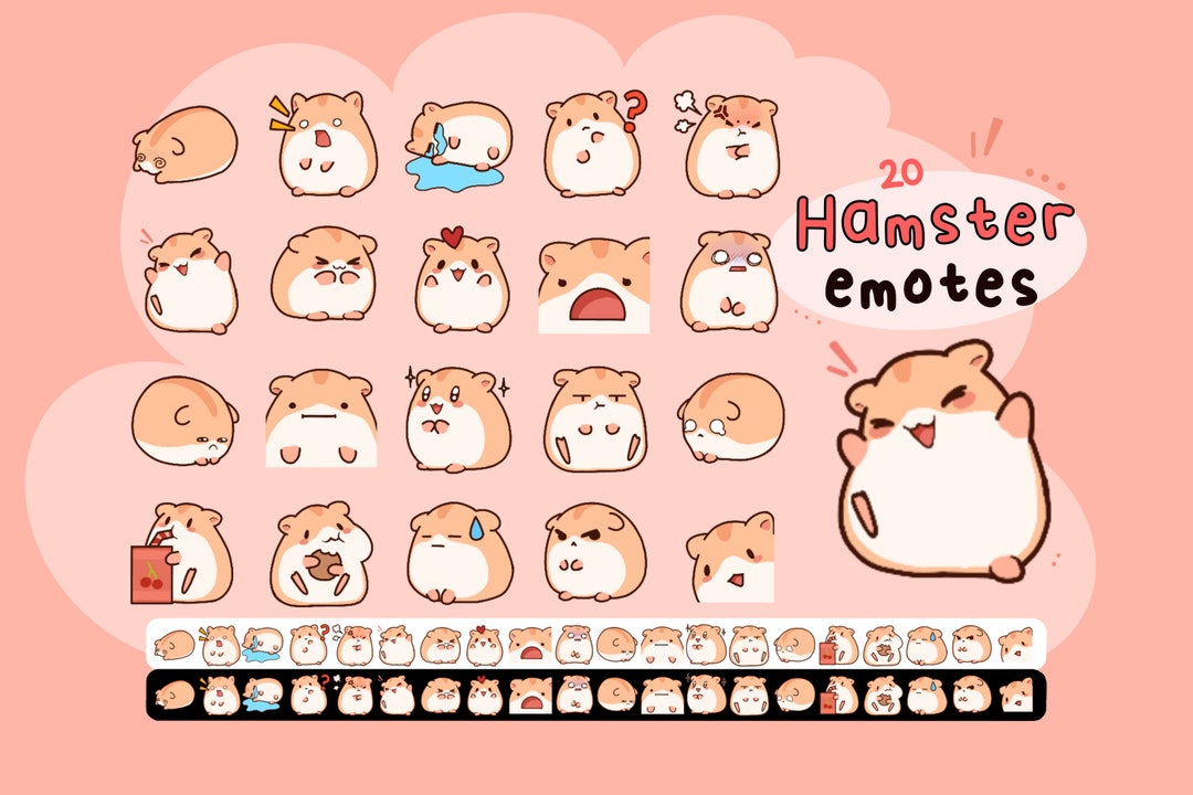 Cute Hamster Sub badges for twitch or stiker