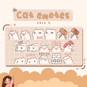 Cat Emotes, Twitch / Discord, premade, ready to use