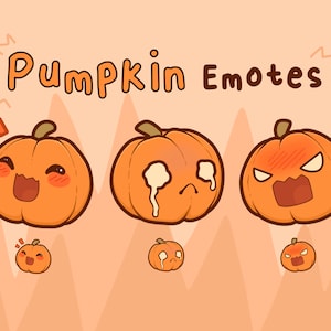 Pumpkin Emotes, Twitch / Discord, premade, ready to use