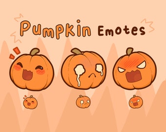 Pumpkin Emotes, Twitch / Discord, premade, ready to use