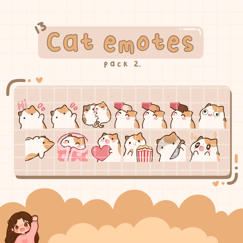 Cat Emotes, Twitch / Discord, Premade, Ready to Use - Etsy