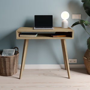 Small Wooden Lap Desk in Mid Century Modern Style
