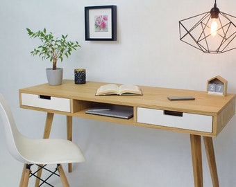 Eiche kleinen Schreibtisch minimalistisch und modern im | Etsy