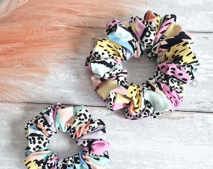 Retro 90's Scrunchie, Soft Scrunchies, Mini Scrunchies, Oversized Scrunchies, Hair Ties, Stocking Filler, Gifts for Her, Letterbox