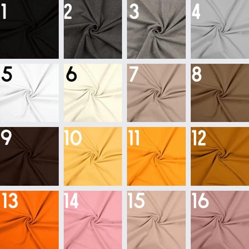 Pode incluir: Cart&atilde;o de amostra com 16 amostras de tecido em v&aacute;rias cores, incluindo preto, cinza, branco, bege, marrom, amarelo, laranja, rosa e p&ecirc;ssego.