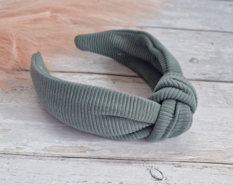 Green Knot headband, Knotted Headband, Headbands For Women, Oversized Wide Headband,  Birthday Gift For Her, Hair Accessories