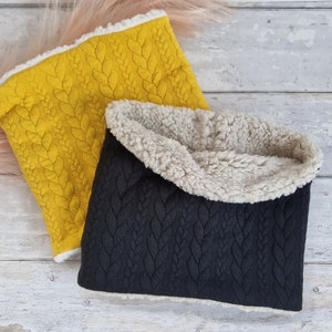 Winter Snood, Teddy Sherpa Snood, Neck Warmer, Soft and Cosy Scarf, Letterbox Gifts, fleece lined Snood, Winter Essentials