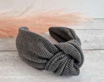 Grey Headband Zara Cotton Jersey Bandana Non Slip  display picture 2