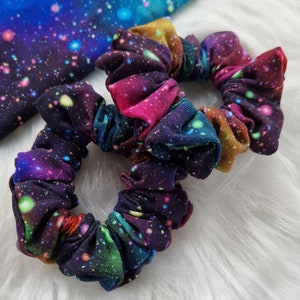 Bright Galaxy Scrunchies, Alternate Skinny Scrunchies, Mini Toddler Scrunchies, Large Scrunchies, Hair Ties, Gifts for Her, Letterbox Gifts