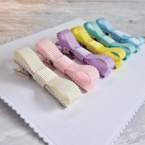 Ribbon Bow Fringe Clips: Baby Toddler Hair Accessories