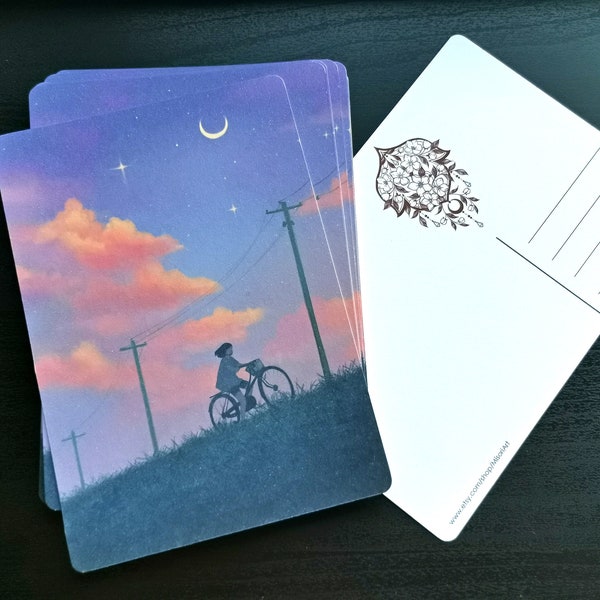 Evening Ride | Summer Postcard | Postcrossing | A6