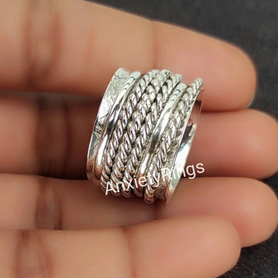Silver Spinner ring - R4365 - Seanoy Design