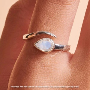 Moonstone Ring, 925 Sterling Silver Ring, Midi Ring,Wedding Ring, Gift for her, Women's Jewelry, Etsy Sale Jewelry, Ring for Women, LR0022