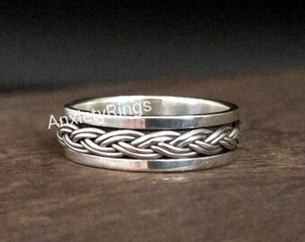 Silver Celtic Ring - Celtic Knot Spinner Ring - Spinning Ring - Thumb Ring - 925 Sterling Silver Jewelry - Women's or Men's Ring