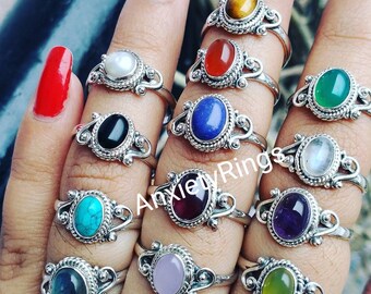 18pcs Turquoise Tibet Silver Plated Rings Mixed Fashion Wholesale Jewelry Lots 