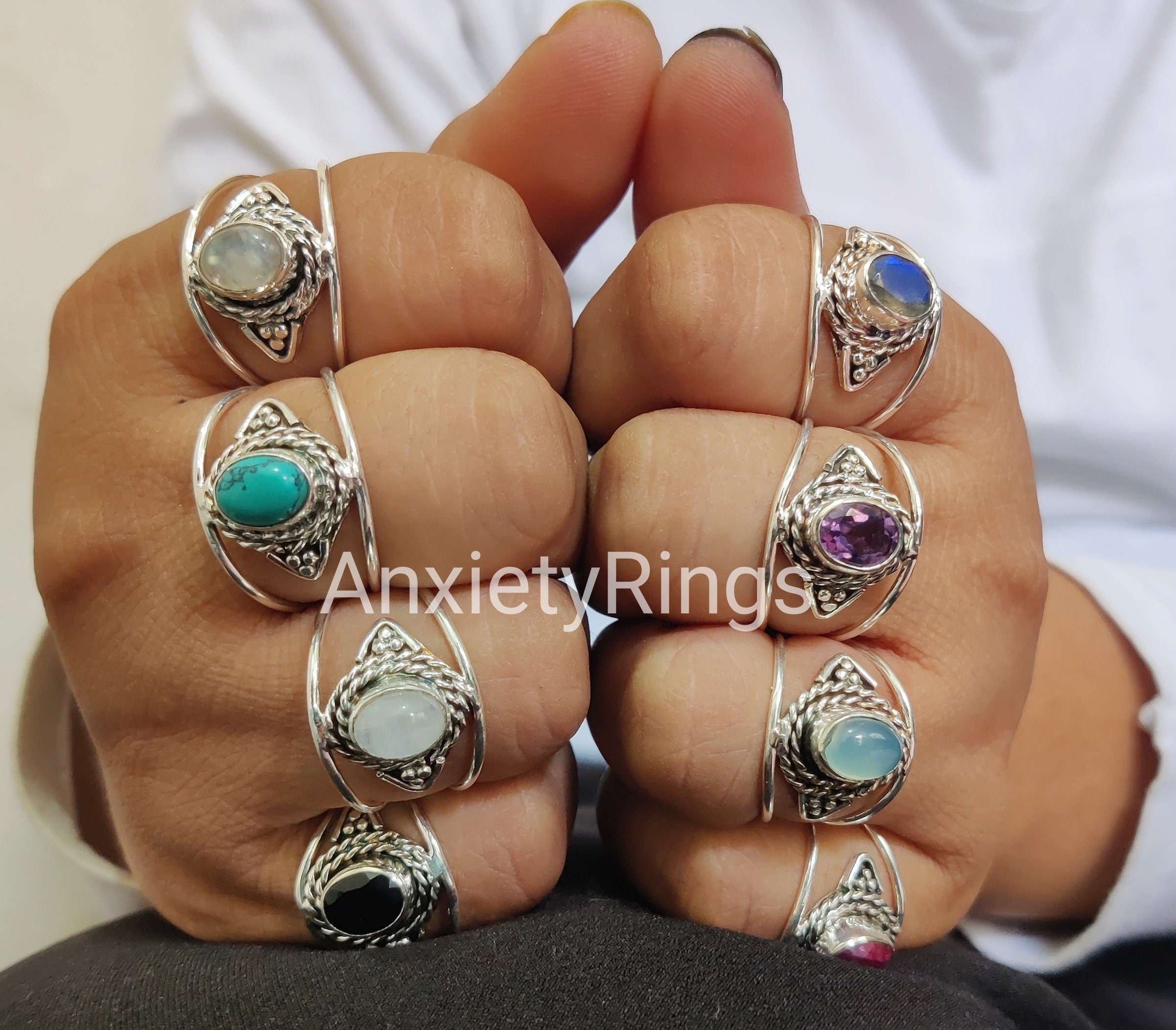 Wholesale silver gemstone rings deals
