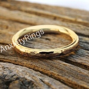 Extra Thin Spinner Ring, Fidget Spinner Ring, 14k Gold Plated Ring for Women, Meditation Ring, Anxiety Ring, Thumb Ring, Playful Ring, Sale imagen 3