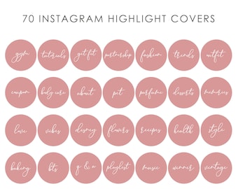 instagram story highlight icons , instagram story highlight covers, text story covers, Story Covers, Instagram Highlights, Text Icons, Blush