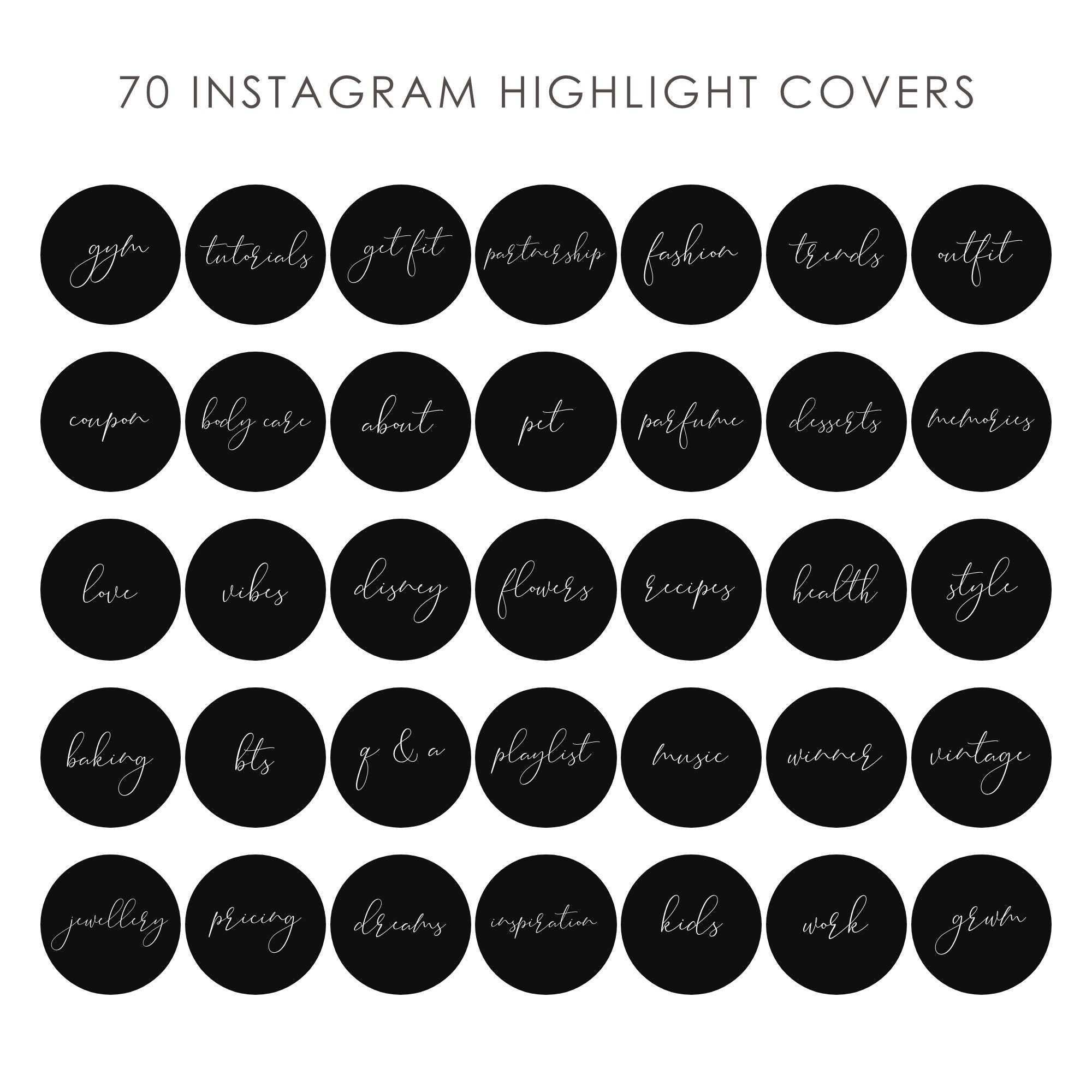 Black Instagram Story Highlight Icons , Instagram Story Highlight ...