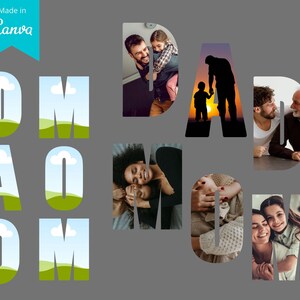 Plantilla de marco Canva - Plantilla Canva de mamá, Plantilla Canva de papá, Regalos para ella, Regalos para él, Regalo del Día de las Madres, Regalo del Día de los Padres, Marco Canva
