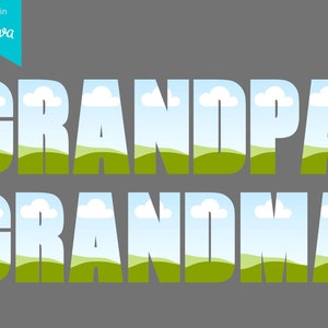 Plantilla de marco de Canva: plantilla de Canva para abuela, plantilla de Canva para abuelo, regalos para ella, regalos para él, regalo para el día de la madre, regalo para el día del padre
