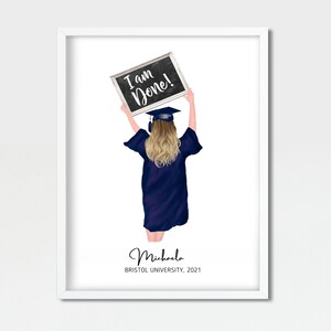 Graduate print, Girlfriends gift, Personalised Print, Best friends, Graduation 2021, Custom Graduation Gift for Her, High School , College