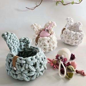 Osterkörbchen Osternest Osterhase – Handgefertigte Osterdekoration | Osterdeko Ideen, Osterkorb personalisiert, Ostergeschenk Baby Osterkorb