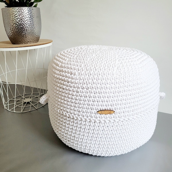 Pouf siège pouf ottoman en coton parfait comme décoration de salon et de chambre d'enfant pouf tabouret avec rembourrage en microbilles