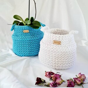 crocheted basket, utensilo, storage basket, children&#39;s basket, toy basket, children&#39;s room decoration, baby shower gift, baby room, storage
