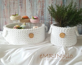 Panier, Panier au crochet, Panier pour enfants, Panier bébé, Décoration de salon, Cadeau de pendaison de crémaillère, Cadeau de Noël, Rangement de salle de bain, Rangement scandinave, Panier scandinave