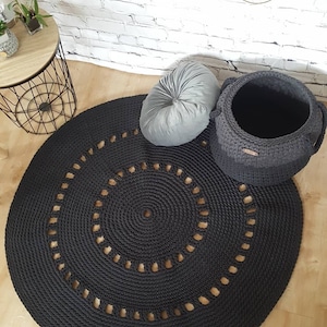Carpet round living room, handmade, children&#39;s room decoration, carpet for the living room, gift idea for moving and birthday