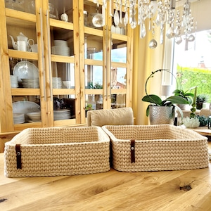 Shelf basket, bathroom organizer, square storage basket, baby room decoration, baskets for shelves, table decoration, basket for blankets