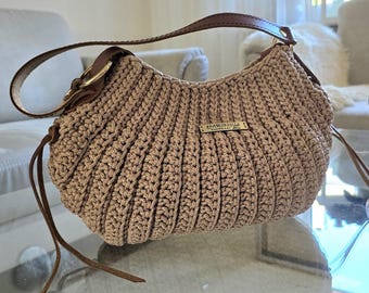 Elegante bolso croissant, bolso de hombro con estilo, bolso cruzado moderno, bolso de mano hecho a mano, bolso de noche bohemio atemporal