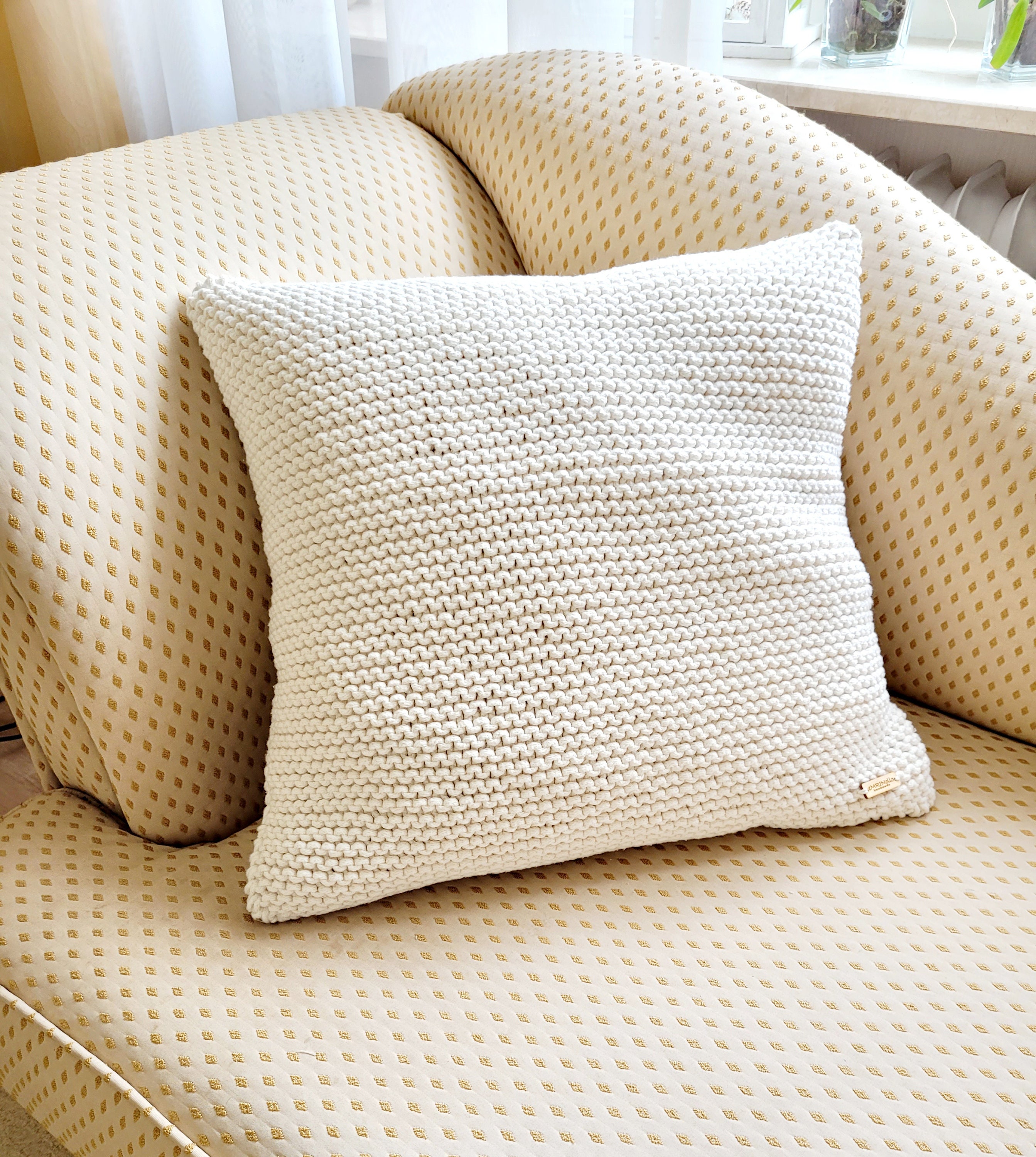 Oreiller Tricoté, Idée Cadeau, Décoration Intérieure Moderne, Oreiller Décoratif, De Canapé Élégant, Scandinave, Style Japandi