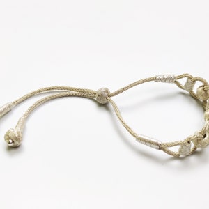 Handcrafted Silver Braided Bracelet Unique and Stylish Statement Piece for Your Special Day image 4