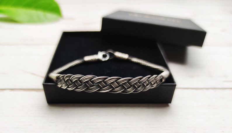 Sterling Silver BRAIDED BRACELET Chain Handmade Bracelet Silver Chain Bracelet Gift for Mom