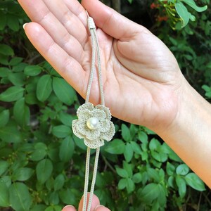 Baroque Pearl, Silver Flower Chain Bracelet, Wedding Gift for Women image 6